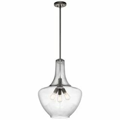 Cheap ⭐ Kichler Lighting Everly 27-1/2 in. 3-Light Pendant in Olde Bronze ✔️