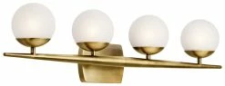 Hot Sale ✨ Kichler Lighting Jasper 50W 3-Light G9 Double Loop Halogen Bath Light in Natural Brass 🥰