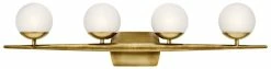 Hot Sale ✨ Kichler Lighting Jasper 50W 3-Light G9 Double Loop Halogen Bath Light in Natural Brass 🥰 -Kichler Lighting shop Query 284