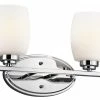 Flash Sale 👍 Kichler Lighting Eileen 100W 2-Light Bath Vanity Fixture in Polished Chrome 🧨