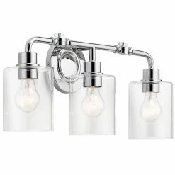 Discount 😀 Kichler Lighting Gunnison™ 75W 3-Light Medium E-26 Incandescent Vanity Fixture in Chrome 👍