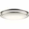 Best Pirce 🛒 Kichler Lighting 1-Light LED Ceiling Light with White Acrylic Glass in Brushed Nickel 🤩 -Kichler Lighting shop Query 292