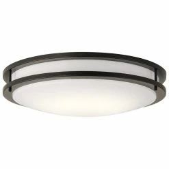 Buy 🛒 Kichler Lighting 1-Light Flush Mount Ceiling Fixture in Olde Bronze 🎁