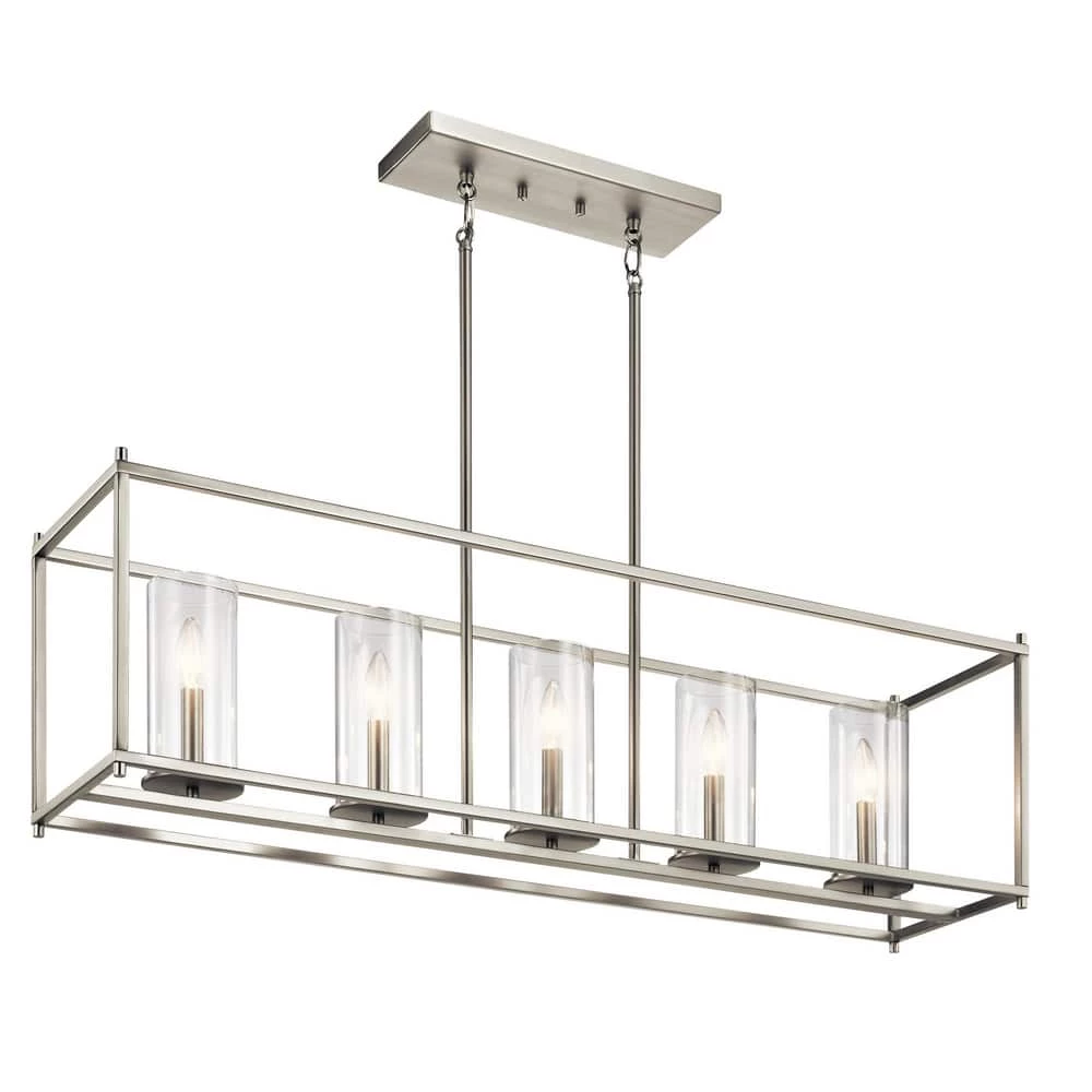 Buy π Kichler Lighting Crosby 300W 5-Light Candelabra E-12 Incandescent Chandelier in Brushed Nickel π 3 Buy π Kichler Lighting Crosby 300W 5-Light Candelabra E-12 Incandescent Chandelier in Brushed Nickel π