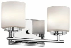 Best deal 🎁 Kichler Lighting O Hara 50W 2-Light Halogen Bath Vanity in Polished Chrome ✨