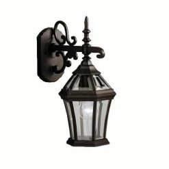 Best deal 😀 Kichler Lighting Townhouse 15-1/4 in. 100W 1-Light Medium Lantern in Black 🔥