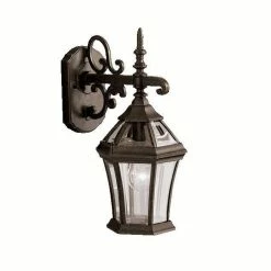 Deals 😍 Kichler Lighting Townhouse 15-1/4 in. 100W 1-Light Medium Lantern in Tannery Bronze 🥰