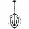 Best deal ⭐ Kichler Lighting Voleta 60W 3-Light Candelabra E-12 Incandescent Pendant in Black ❤️ -Kichler Lighting shop Query 305