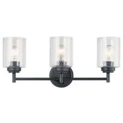 Coupon 🥰 Kichler Lighting Winslow™ 75W 3-Light Medium E-26 Incandescent Vanity Fixture in Black 👍