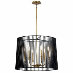 Deals 🛒 Kichler Lighting Linara 60W 6-Light Candelabra E-12 Incandescent Chandelier in Black ✨
