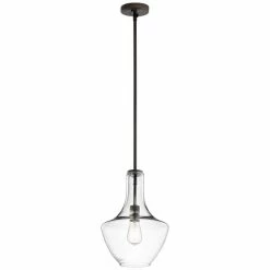 Best reviews of ✨ Kichler Lighting Everly 10-1/2 in. 100W 1-Light Medium Base Incandescent Pendant in Olde Bronze ❤️