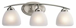 Cheap ⭐ Kichler Lighting Calleigh 8-1/2 x 7 in. 100 W 3-Light Medium Bracket in Brushed Nickel ✔️
