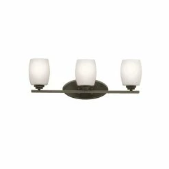 Best deal 👍 Kichler Lighting Eileen 100W 3-Light Incandescent Vanity Fixture in Olde Bronze ⌛