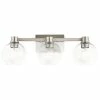 Wholesale 😍 Kichler Lighting Harmony 24-1/2 x 8-1/4 in. 225W 3-Light Medium E-26 Incandescent Vanity Fixture with Clear Glass in Brushed Nickel 💯 -Kichler Lighting shop Query 326