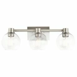 Wholesale 😍 Kichler Lighting Harmony 24-1/2 x 8-1/4 in. 225W 3-Light Medium E-26 Incandescent Vanity Fixture with Clear Glass in Brushed Nickel 💯