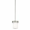 New 👏 Kichler Lighting Hendrik 7-1/2 in. 100 W 1-Light Medium Mini Pendant in Brushed Nickel ⭐ -Kichler Lighting shop Query 33