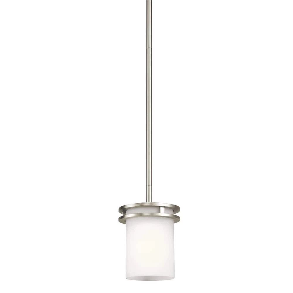 New π Kichler Lighting Hendrik 7-1/2 in. 100 W 1-Light Medium Mini Pendant in Brushed Nickel β 3 New π Kichler Lighting Hendrik 7-1/2 in. 100 W 1-Light Medium Mini Pendant in Brushed Nickel β