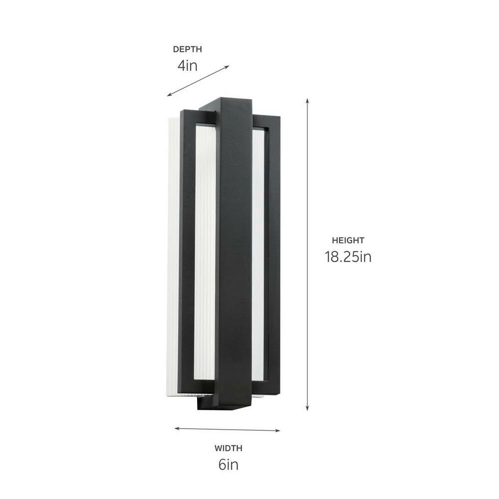 Promo ๐ Kichler Lighting Sedo 30W 1-Light LED Outdoor Wall Sconce in Satin Black โค๏ธ 4 Promo ๐ Kichler Lighting Sedo 30W 1-Light LED Outdoor Wall Sconce in Satin Black โค๏ธ - Image 2