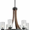 Budget 🛒 Kichler Lighting Grand Bank™ 60W 6-Light Candelabra Base Incandescent Chandelier in Auburn Stained 👏