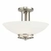 Coupon 🔥 Kichler Lighting Hendrik 10 x 15 in. 60 W 2-Light Medium Semi-Flush Mount Ceiling Fixture in Brushed Nickel 🎉 -Kichler Lighting shop Query 338