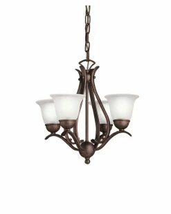 Top 10 🛒 Kichler Lighting Dover 60 W 4-Light Candelabra Chandelier in Tannery Bronze 😀