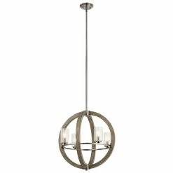 Cheap 👏 Kichler Lighting Grand Bank™ 60W 4-Light Candelabra E-12 Incandescent Chandelier in Distressed Antique Grey 🥰