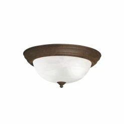 Cheap 😍 Kichler Lighting 6 x 13-1/4 in. 60 W 2-Light Medium Flush Mount Ceiling Fixture in Tannery Bronze ⌛