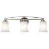 Cheapest π Kichler Lighting Tao 75W 3-Light Medium E-26 Incandescent Vanity Fixture in Brushed Nickel π 2 Cheapest π Kichler Lighting Tao 75W 3-Light Medium E-26 Incandescent Vanity Fixture in Brushed Nickel π -Kichler Lighting shop Query 367