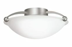 Best Pirce 😍 Kichler Lighting Swiss Passport 75 W 2-Light Medium Semi-Flush Mount Ceiling Fixture in Brushed Nickel 😀