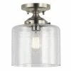 Deals ✔️ Kichler Lighting Winslow™ 75W 1-Light Medium E-26 Incandescent Semi-Flush Mount Ceiling Fixture in Brushed Nickel ✔️ -Kichler Lighting shop Query 388
