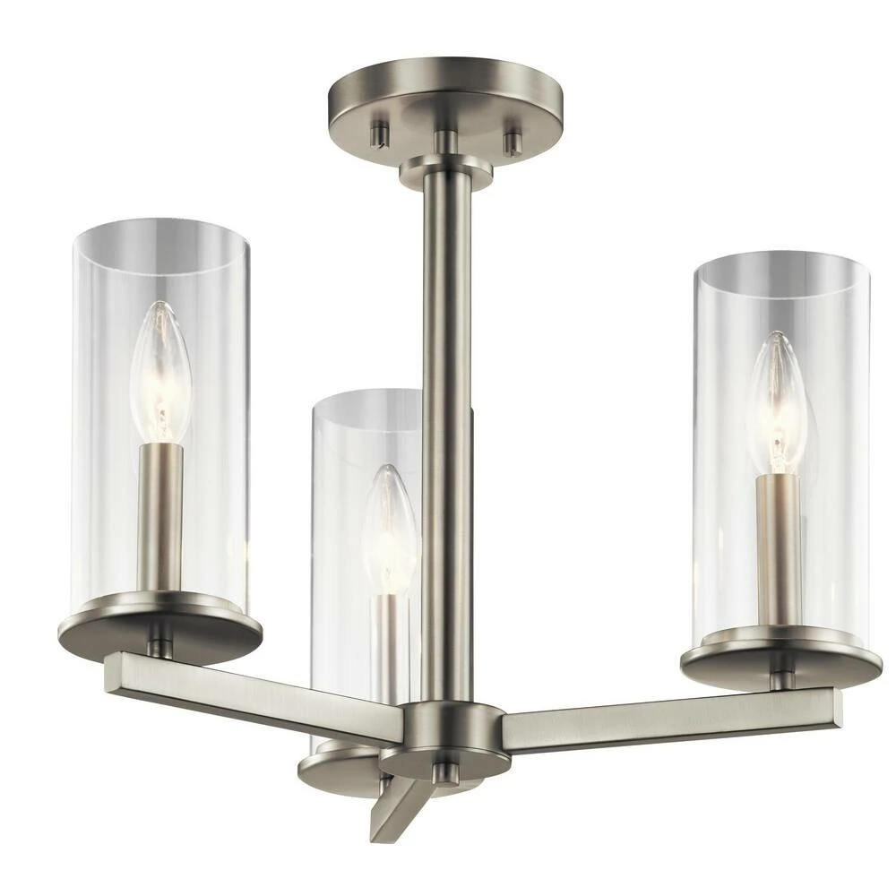 Budget โค๏ธ Kichler Lighting Crosby 60W 3-Light Chandelier in Brushed Nickel ๐ฅ 4 Budget โค๏ธ Kichler Lighting Crosby 60W 3-Light Chandelier in Brushed Nickel ๐ฅ - Image 2
