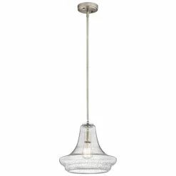 Wholesale ✨ Kichler Lighting Everly 12-1/2 in. 100W 1-Light Medium Base Incandescent Pendant in Brushed Nickel 👍