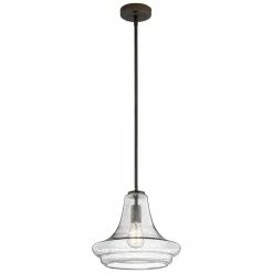 Discount 👍 Kichler Lighting Everly 12-1/2 in. 100W 1-Light Medium Base Incandescent Pendant in Olde Bronze 🌟