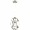 Hot Sale 🥰 Kichler Lighting Tao 75W 1-Light Medium E-26 Incandescent Pendant in Brushed Nickel 👍 -Kichler Lighting shop Query 422