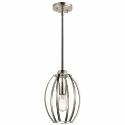 Hot Sale 🥰 Kichler Lighting Tao 75W 1-Light Medium E-26 Incandescent Pendant in Brushed Nickel 👍