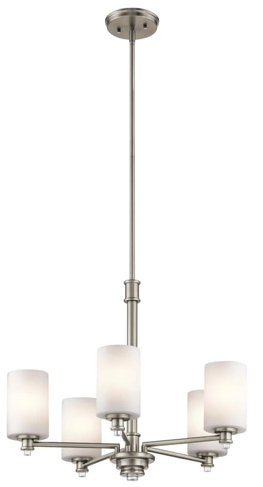 Brand new ๐ Kichler Lighting Joelson 5-Light Chandelier in Brushed Nickel ๐ 3 Brand new ๐ Kichler Lighting Joelson 5-Light Chandelier in Brushed Nickel ๐