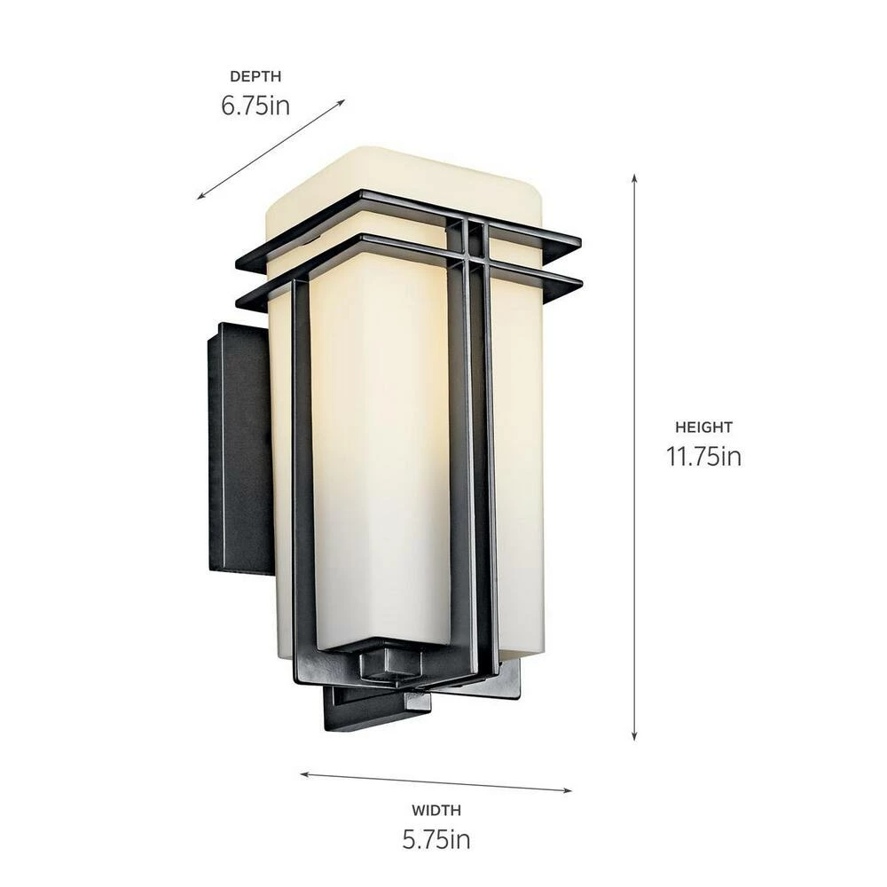 Best Sale ๐ Kichler Lighting Tremillo 11-3/4 in. 100W Medium Lantern in Black ๐ 4 Best Sale ๐ Kichler Lighting Tremillo 11-3/4 in. 100W Medium Lantern in Black ๐ - Image 2