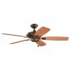 Best reviews of ✨ Kichler Lighting Canfield Patio Collection 52 x 13-1/2 in. 5-Blade Ceiling Fan in Tannery Bronze Powder 🧥 Coat 🎉