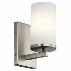 Wholesale 😉 Kichler Lighting Crosby 100W 1-Light Incandescent Wall Sconce in Brushed Nickel 🎁