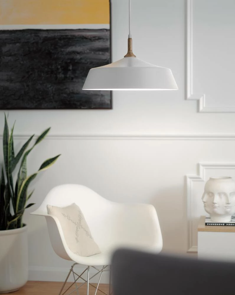 New ๐ Kichler Lighting Danika 100W 1-Light Incandescent Pendant in White โญ 4 New ๐ Kichler Lighting Danika 100W 1-Light Incandescent Pendant in White โญ - Image 2