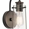 Promo 🌟 Kichler Lighting Braelyn 60W 1-Light Medium Sconce in Olde Bronze 👍 -Kichler Lighting shop Query 459