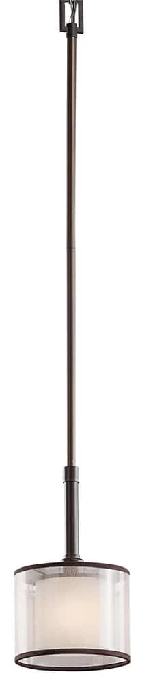 Hot Sale 😉 Kichler Lighting Lacey 60 W 1-Light Mini Pendant in Mission Bronze ✔️