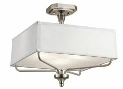 Best reviews of 🥰 Kichler Lighting Arlo 3-Light Semi Flush Ceiling Fixture in Classic Pewter ✔️