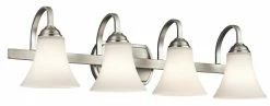 Hot Sale 🎉 Kichler Lighting Keiran 4-Light Bath Light in BrushedNickel ⌛