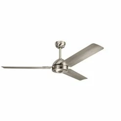 Coupon 🌟 Kichler Lighting Todo 95W 3-Blade Ceiling Fan with 56 in. Blade Span in Brushed Stainless Steel ❤️
