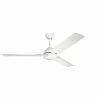 New 😍 Kichler Lighting Todo 95W 3-Blade Ceiling Fan with 56 in. Blade Span in White 🔥
