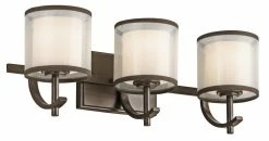 Best reviews of 🌟 Kichler Lighting Tallie™ 60W 3-Light Incandescent Vanity Fixture in Mission Bronze 😉