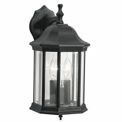 Coupon 🧨 Kichler Lighting Chesapeake 60W 3-Light Candelabra E-12 Incandescent Wall Lantern in Painted Black 🛒