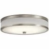 Promo ✔️ Kichler Lighting Pira 15 in. 28.5W 1-Light LED Flush Mount Ceiling Fixture in Brushed Nickel 🎉 -Kichler Lighting shop Query 501
