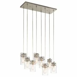 Budget 🌟 Kichler Lighting Brinley 8-Light Pendant in Brushed Nickel 🎉